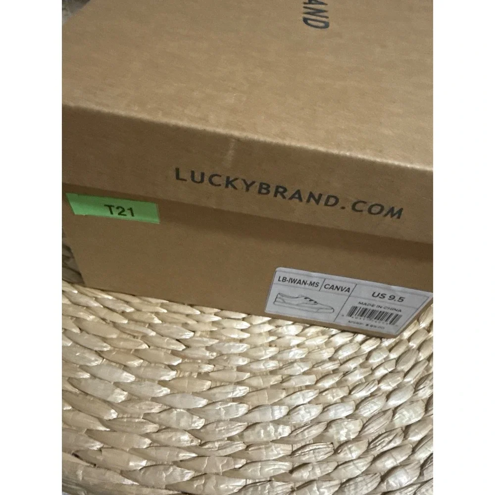 Lucky‎ Brand Canvas Sneakers Gray Navy Lace-Up Men's Size 9.5 NIB